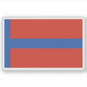 Emirat Abdelkader oder Mascar Fahne, Algerien Aufkleber (Vorderseite)