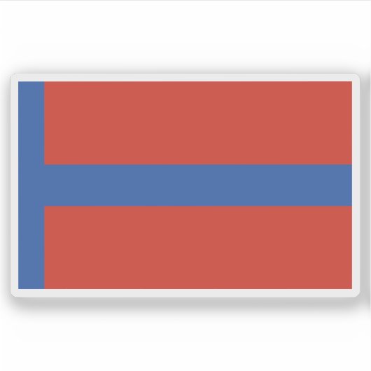 Emirat Abdelkader oder Mascar Fahne, Algerien Aufkleber (Vorderseite)