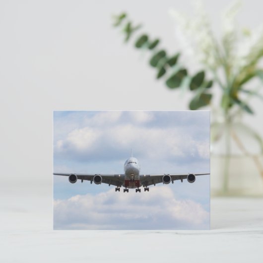 Emirates Airbus A380 Postkarte (Stehend Vorderseite)