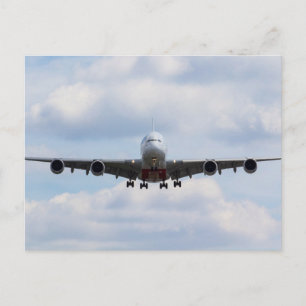 Emirates Airbus A380 Postkarte