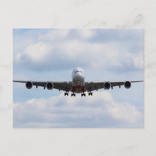 Emirates Airbus A380 Postkarte (Vorderseite)