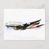 Emirates Airline A380 Art Postkarte (Vorderseite)