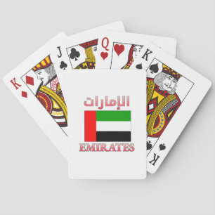 Emirates UAE Flag الإمارات Arabisch & Englisch Coo Spielkarten