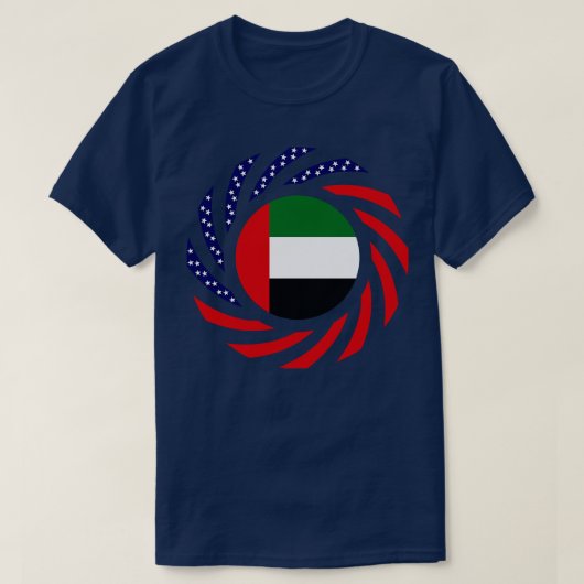 Emirati American Multinational Patriot Flag Series T-Shirt (Design vorne)