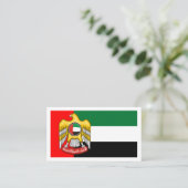 Emirati Flag & Emblem, Flagge der Vereinigten Arab Visitenkarte (Stehend Vorderseite)