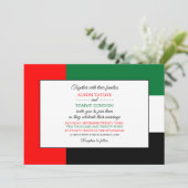 Emirati Flag, Flagge der Vereinigten Arabischen Em Einladung (Stehend Vorderseite)