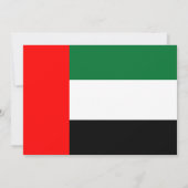 Emirati Flag, Flagge der Vereinigten Arabischen Em Einladung (Rückseite)