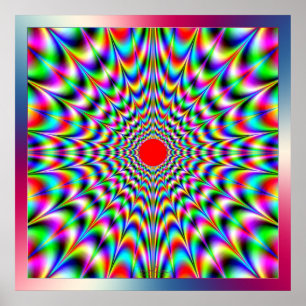 Emission der vibrierenden Farben Poster