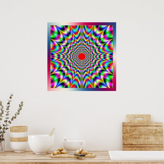 Emission von Vibrationsfarben Poster (Küche)