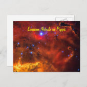 Emissionsnebel NGC 2467 in Konstellation Puppis Postkarte (Vorne/Hinten)