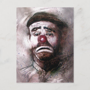 Emit Kelly Clown Art.jpg Postkarte