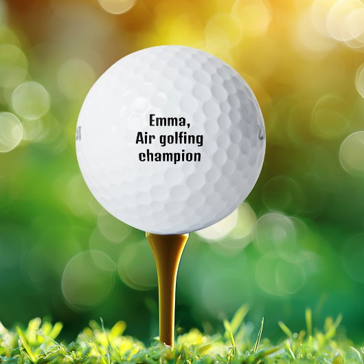 'Emma, Air Golfing Champion', lustig, Personalisie Golfball