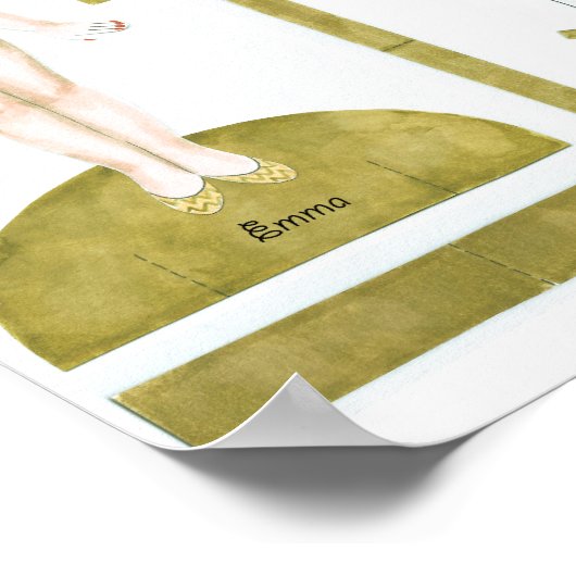 Emma and Violet Paper Doll Set - Play oder Display Poster (Ecke)