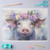 "Emma" Aquarellpapier Pig 30x20 Decoupage Seidenpapier (Basteln)