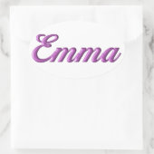 Emma-Aufklebername Ovaler Aufkleber (Tasche)