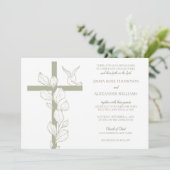 Emma Bible Verse 1 John 4:16 Christliche Hochzeit Einladung (Stehend Vorderseite)