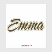 Emma black gold Lettering Aufkleber Sticker (Blatt)