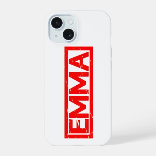 Emma Briefmarke iPhone 15 Hülle (Rückseite)