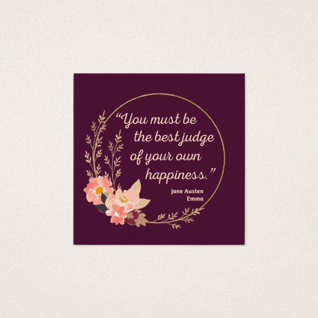 Emma by Jane Austen Quote I - Niedlich Style (Vorderseite)