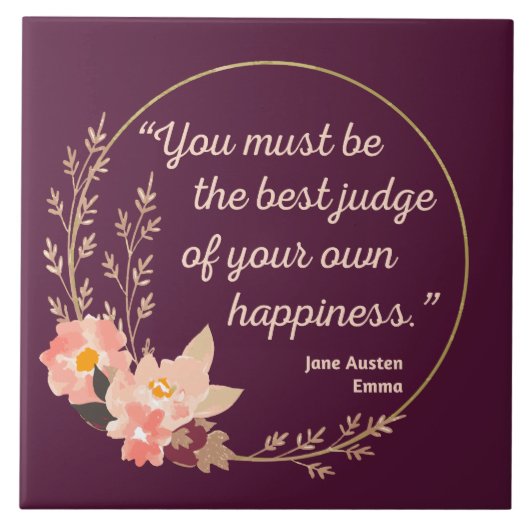 Emma by Jane Austen Quote I - Niedlich Style Fliese (Vorderseite)