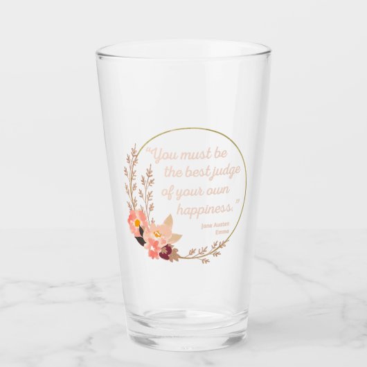 Emma by Jane Austen Quote I - Niedlich Style Glas (Vorderseite)