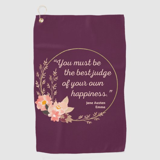 Emma by Jane Austen Quote I - Niedlich Style Golfhandtuch (Vorderseite)