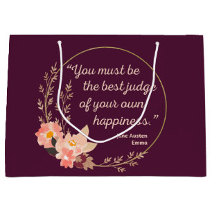 Emma by Jane Austen Quote I - Niedlich Style Große Geschenktüte