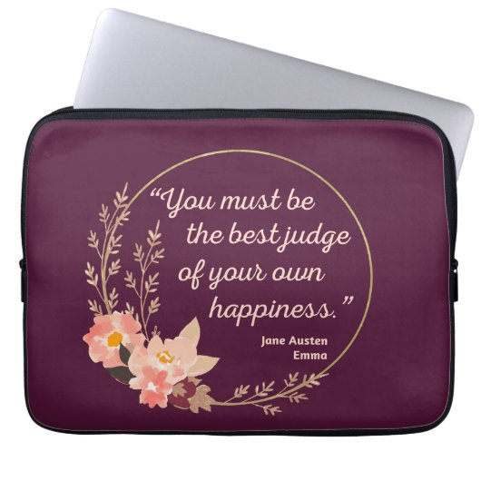 Emma by Jane Austen Quote I - Niedlich Style Laptopschutzhülle (Vorderseite)