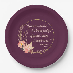 Emma by Jane Austen Quote I - Niedlich Style Pappteller