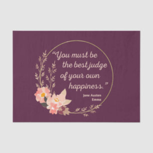 Emma by Jane Austen Quote I - Niedlich Style Seidenpapier