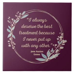Emma by Jane Austen Zitat II - Niedlicher Stil Fliese