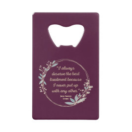 Emma by Jane Austen Zitat II - Niedlicher Stil Geldbeutel Flaschenöffner