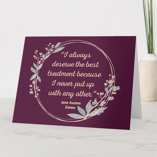 Emma by Jane Austen Zitat II - Niedlicher Stil Karte (Vorderseite)