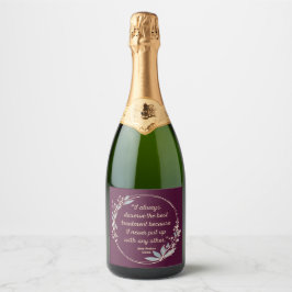 Emma by Jane Austen Zitat II - Niedlicher Stil Schaumweinetikett