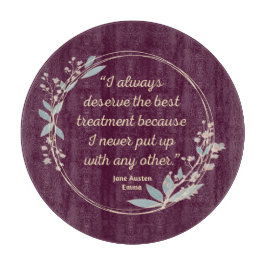 Emma by Jane Austen Zitat II - Niedlicher Stil Schneidebrett