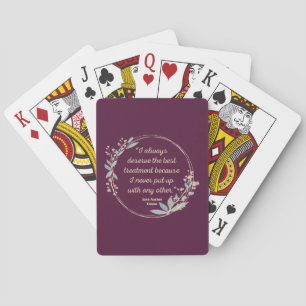 Emma by Jane Austen Zitat II - Niedlicher Stil Spielkarten