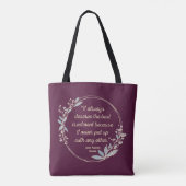 Emma by Jane Austen Zitat II - Niedlicher Stil Tasche (Rückseite)