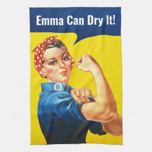 "EMMA Can DRY It" motivierend Rosie the Riveter, Geschirrtuch