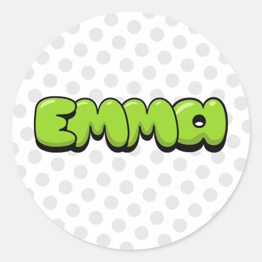 Emma Classic Round Sticker (Vorderseite)