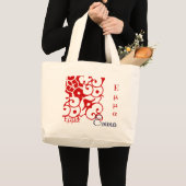 Emma Designer Name Bag - Anpassbar Jumbo Stoffbeutel (Vorderseite (Produkt))