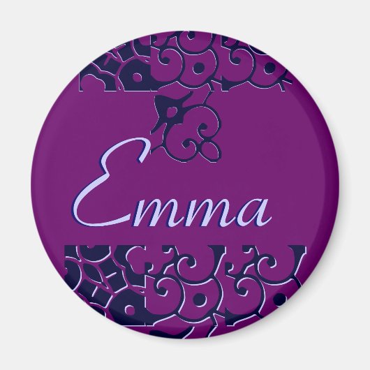 Emma Designer Name Magnet - Anpassbar (Vorne)