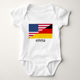 Emma, deutsch-amerikanische Flagge Baby Strampler
