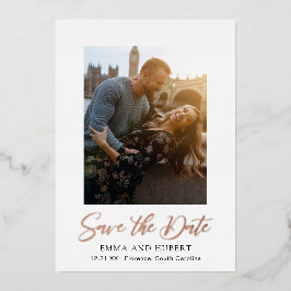 Emma Elegant Wedding Save the Date Folieneinladung