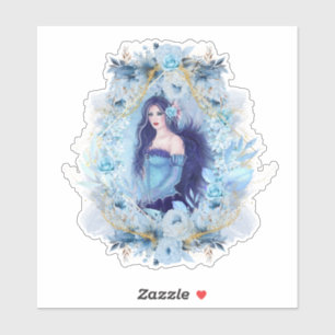 Emma Engel mit Blume Aufkleber