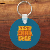 Emma Ever Retro Quote Funny Vintage Style Schlüsselanhänger (Vorderseite)