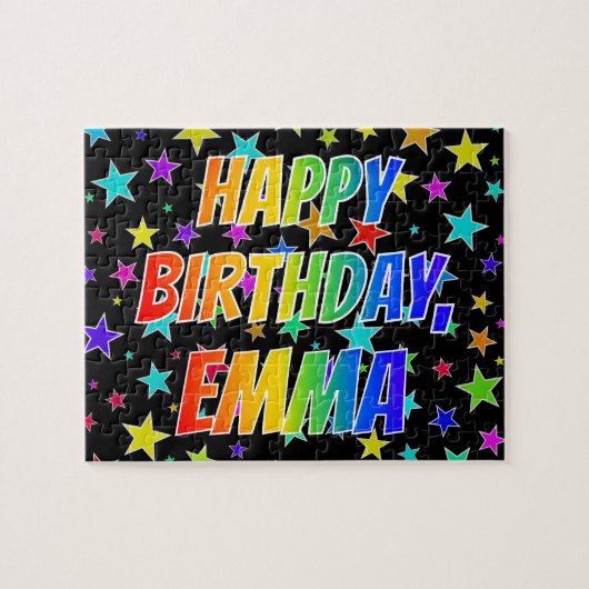 "EMMA" First Name, Fun "HAPPY BIRTHDAY" Puzzle (Horizontal)