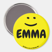 EMMA gelber Lächelmagnet Magnet (Vorderseite/Rückseite)
