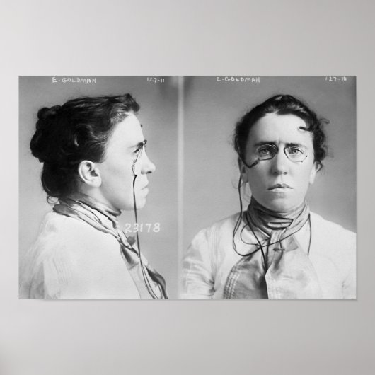Emma Goldman Mugshot Poster (Vorne)