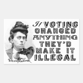 Emma Goldman Voting Stickers