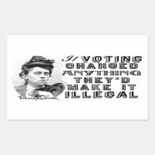 Emma Goldman Voting Stickers